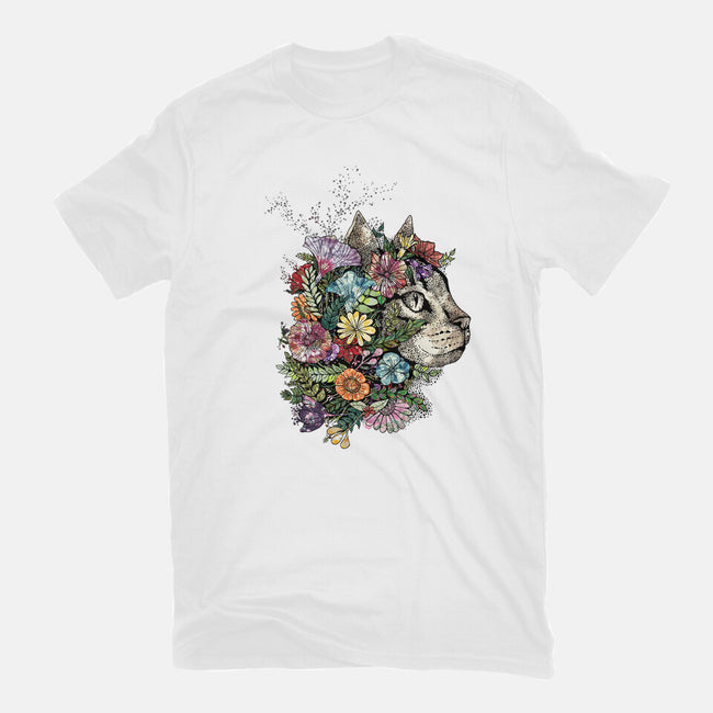 Flower Cat-womens basic tee-scarletknightco
