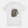 Flower Cat-womens basic tee-scarletknightco
