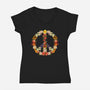 Flower Power-womens v-neck tee-tobefonseca