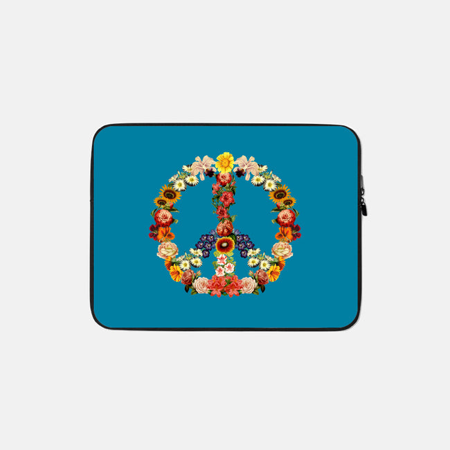 Flower Power-none zippered laptop sleeve-tobefonseca