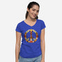 Flower Power-womens v-neck tee-tobefonseca