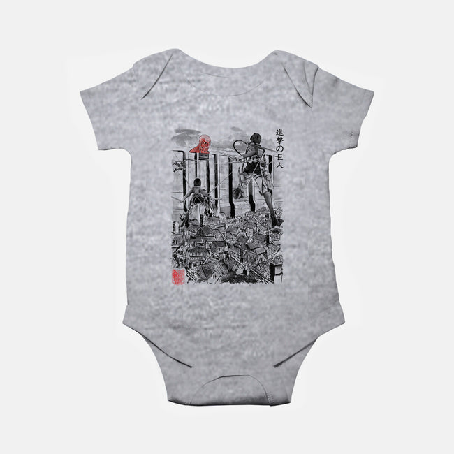 Flying for Humanity-baby basic onesie-DrMonekers