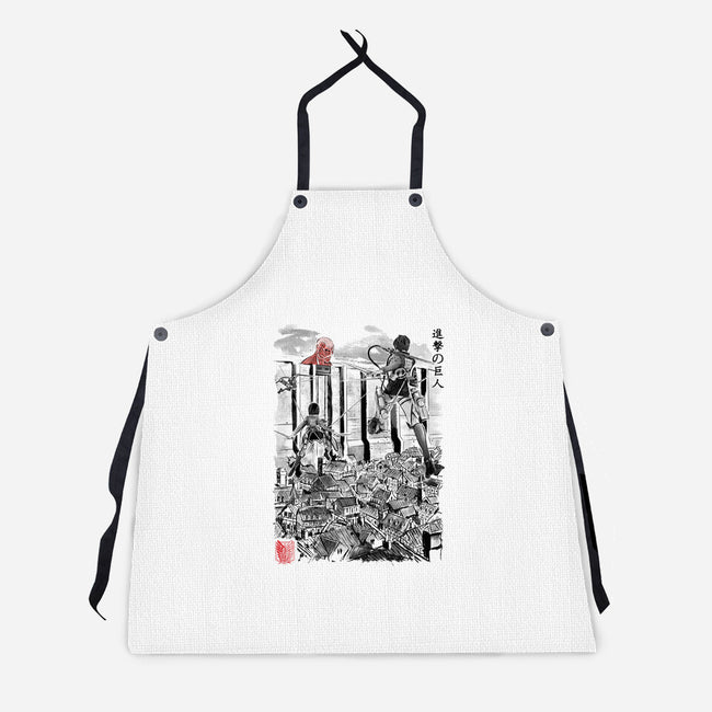 Flying for Humanity-unisex kitchen apron-DrMonekers