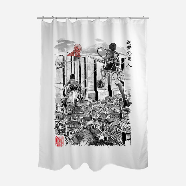 Flying for Humanity-none polyester shower curtain-DrMonekers