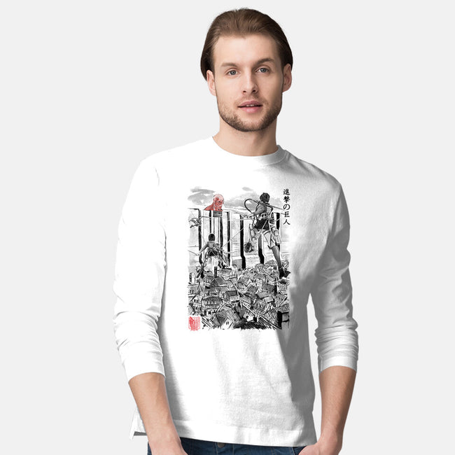 Flying for Humanity-mens long sleeved tee-DrMonekers