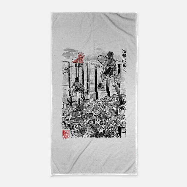 Flying for Humanity-none beach towel-DrMonekers