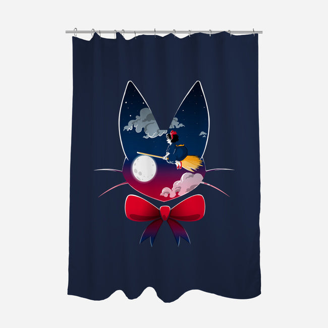 Flying Witch-none polyester shower curtain-Marthaisbl