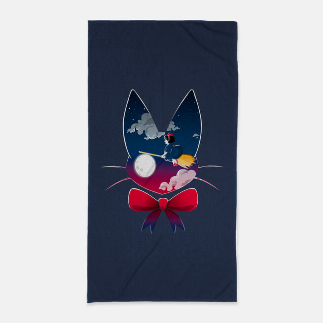 Flying Witch-none beach towel-Marthaisbl