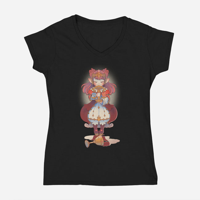 For Coin and Country-womens v-neck tee-JUNKdraws