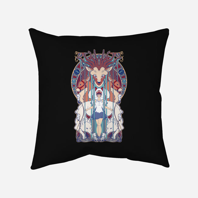 Forest Fight-none removable cover w insert throw pillow-ChocolateRaisinFury