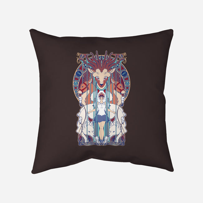 Forest Fight-none removable cover w insert throw pillow-ChocolateRaisinFury
