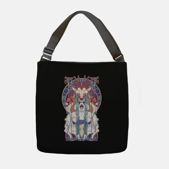 Forest Fight-none adjustable tote-ChocolateRaisinFury