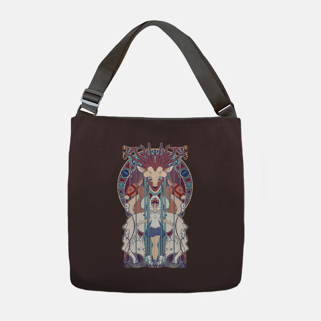 Forest Fight-none adjustable tote-ChocolateRaisinFury