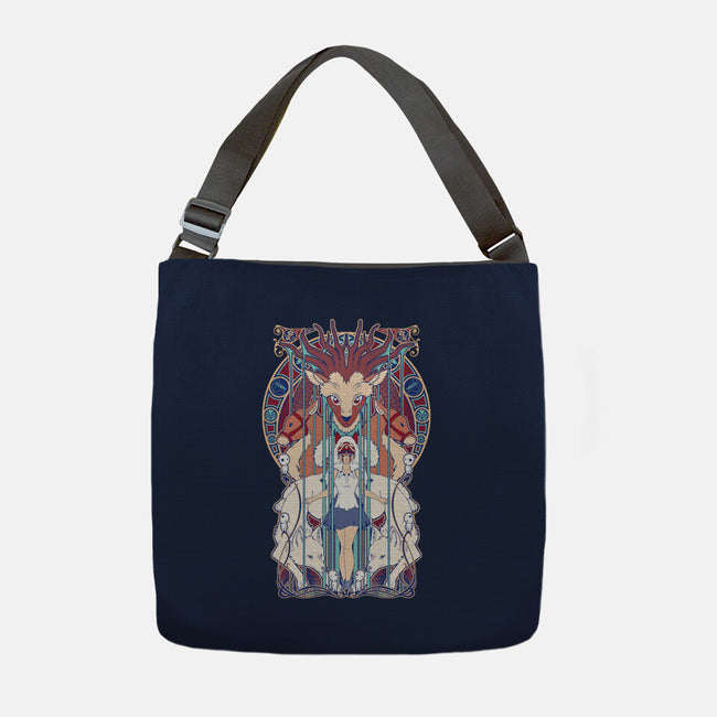 Forest Fight-none adjustable tote-ChocolateRaisinFury