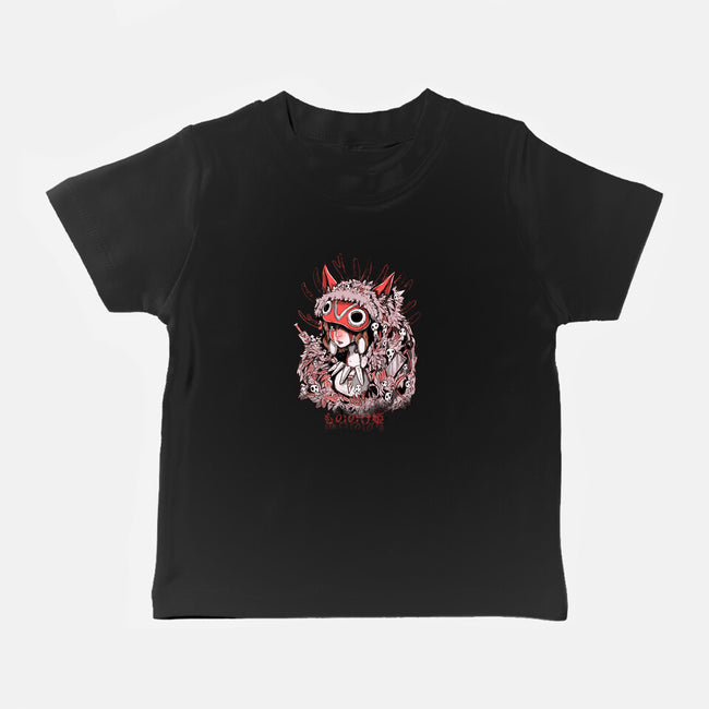 Forest Princess Warrior-baby basic tee-Ewel