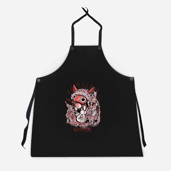 Forest Princess Warrior-unisex kitchen apron-Ewel