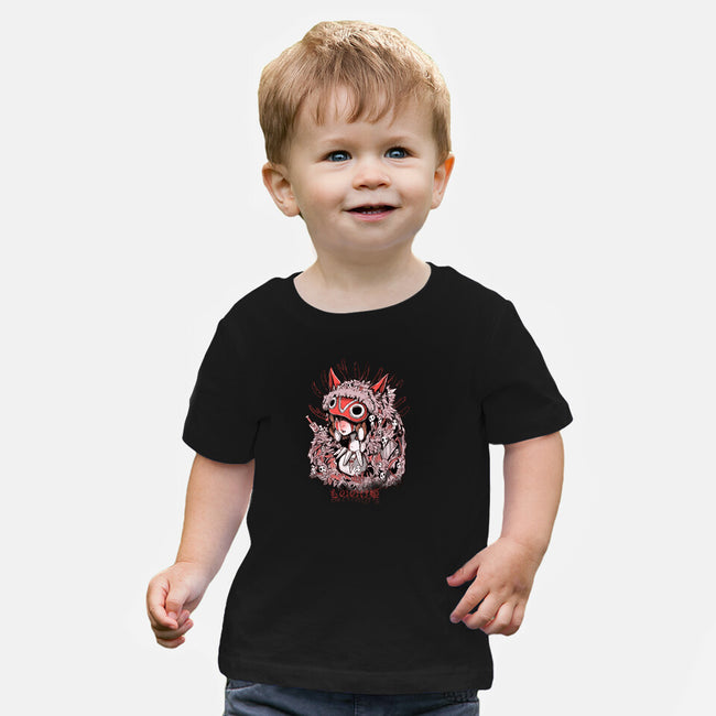Forest Princess Warrior-baby basic tee-Ewel