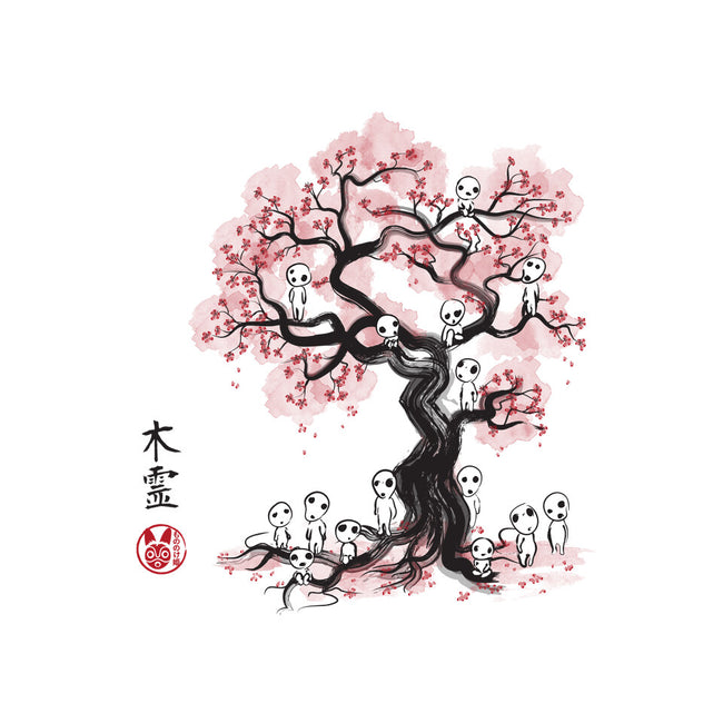 Forest Spirits Sumi-e-womens v-neck tee-DrMonekers