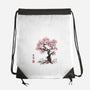 Forest Spirits Sumi-e-none drawstring bag-DrMonekers