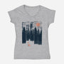 Fox In the Wild-womens v-neck tee-ndtank