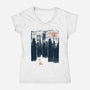 Fox In the Wild-womens v-neck tee-ndtank
