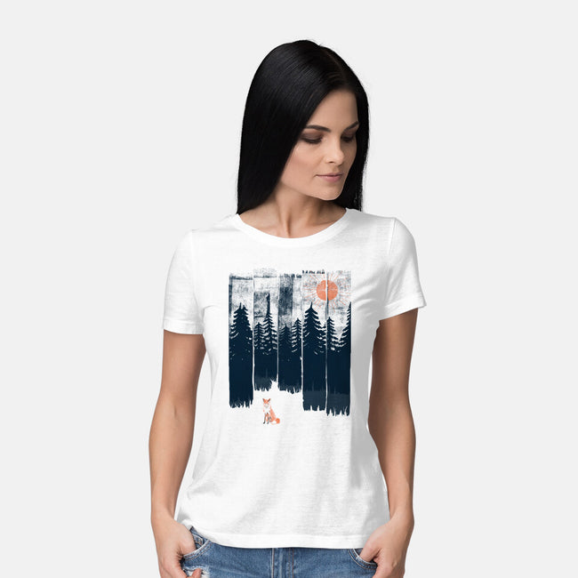 Fox In the Wild-womens basic tee-ndtank
