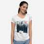 Fox In the Wild-womens v-neck tee-ndtank