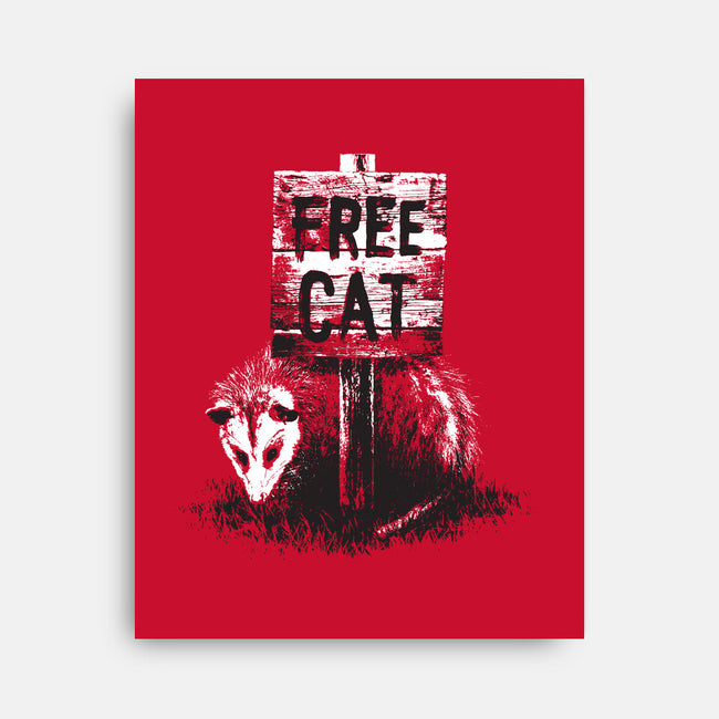 Free Cat-none stretched canvas-zula