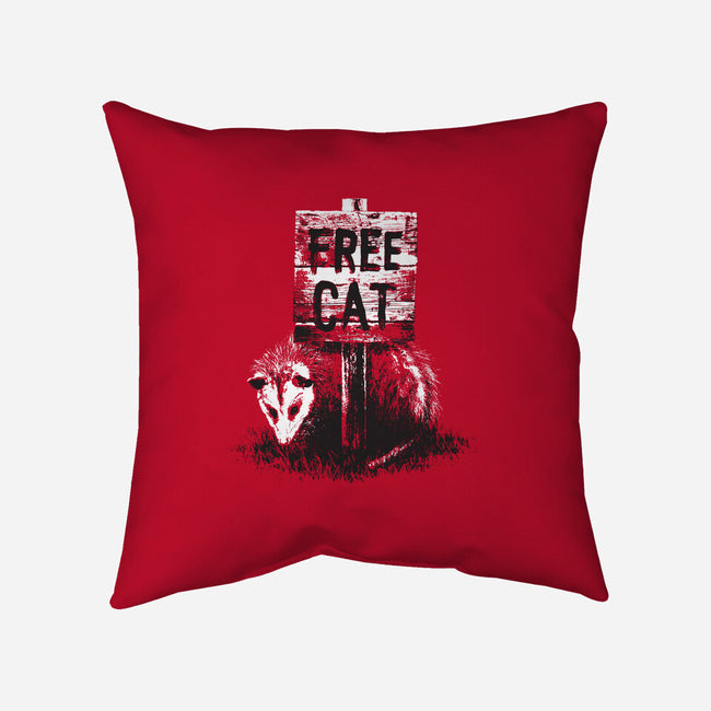 Free Cat-none non-removable cover w insert throw pillow-zula