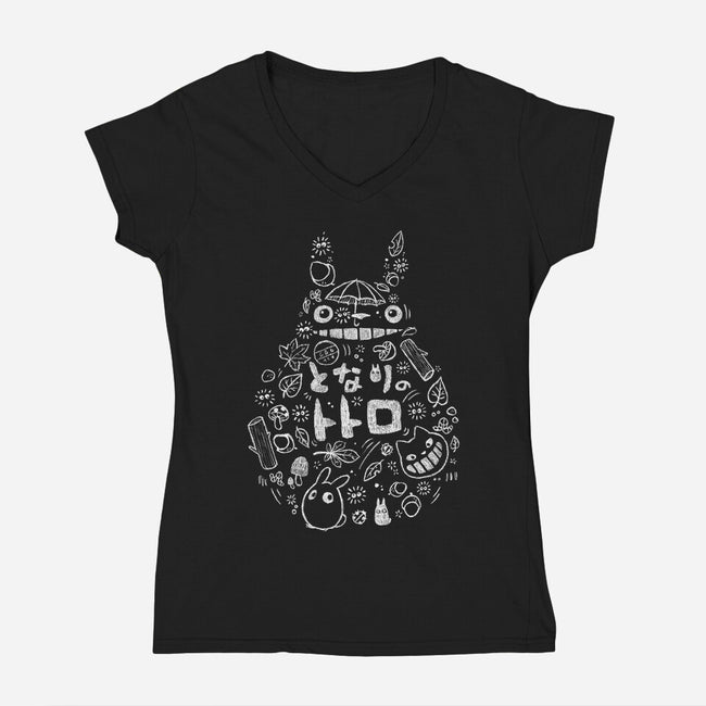 Friends of the Forest-womens v-neck tee-BlancaVidal