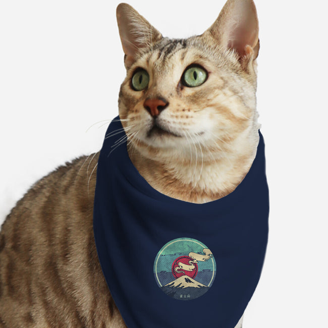 Fuji-cat bandana pet collar-againstbound