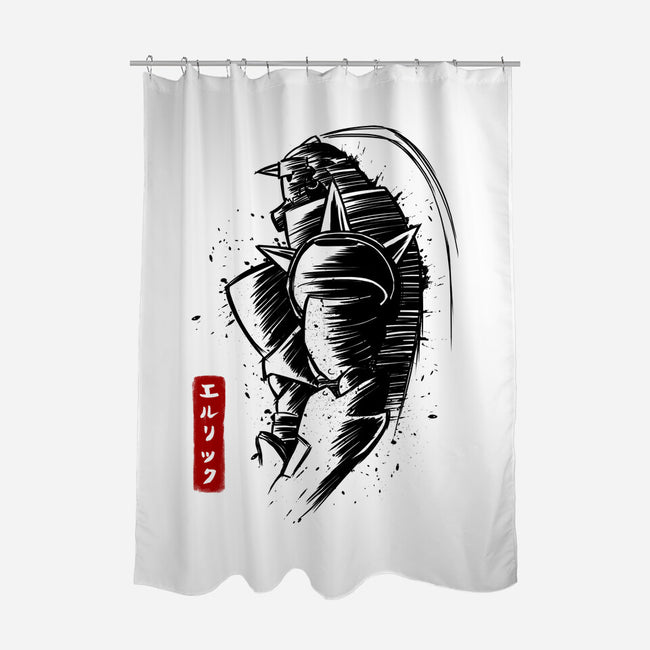 Full Sketch-none polyester shower curtain-albertocubatas