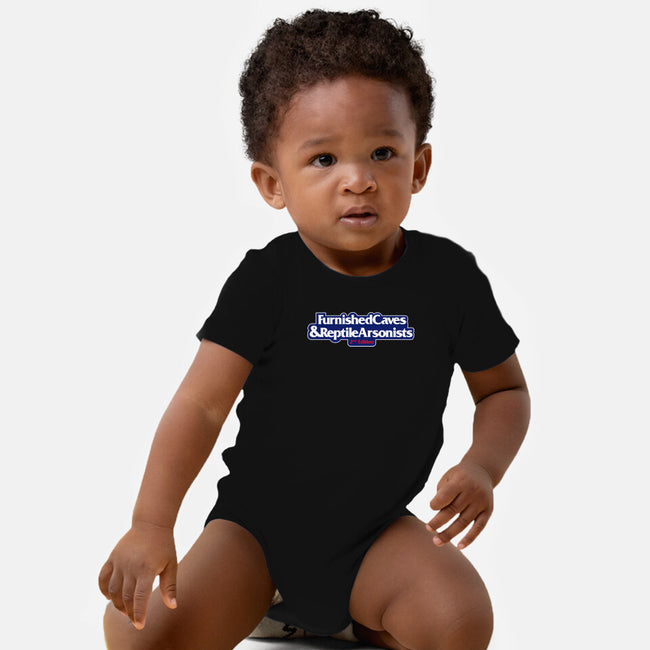 Furnished Caves & Reptile Arsonists-baby basic onesie-Azafran