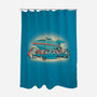 Future Supper-none polyester shower curtain-trheewood