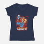 Earthworm Ash-womens v-neck tee-harebrained