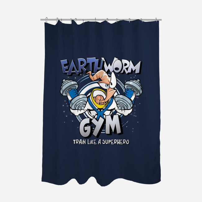 Earthworm Gym-none polyester shower curtain-Immortalized