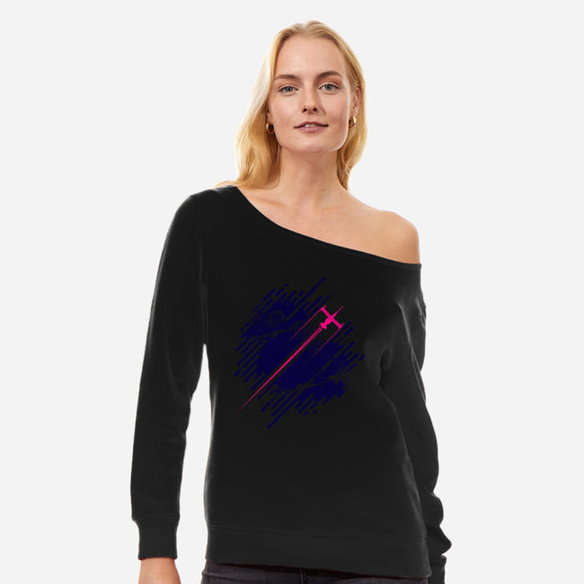 Easy Come, Easy Go-womens off shoulder sweatshirt-StudioM6