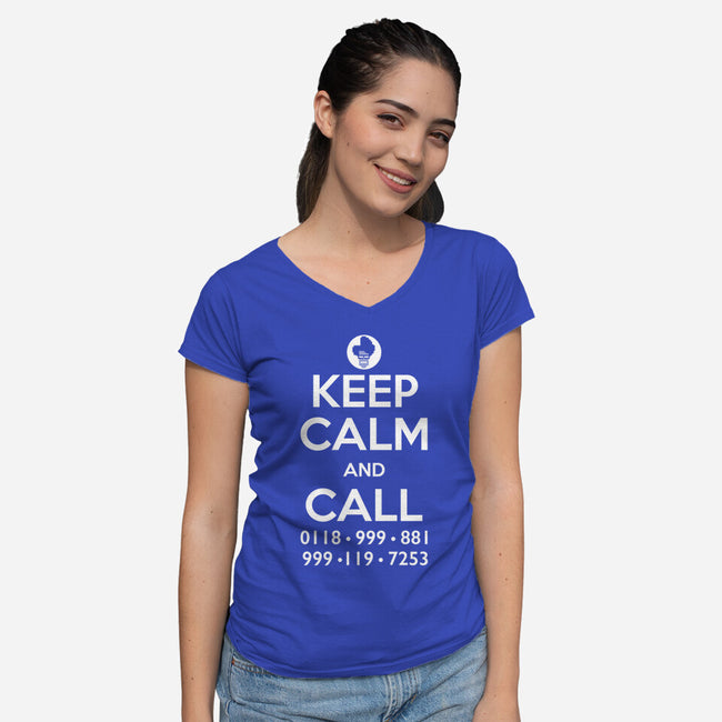 Easy To Remember-womens v-neck tee-DoctorRoboto