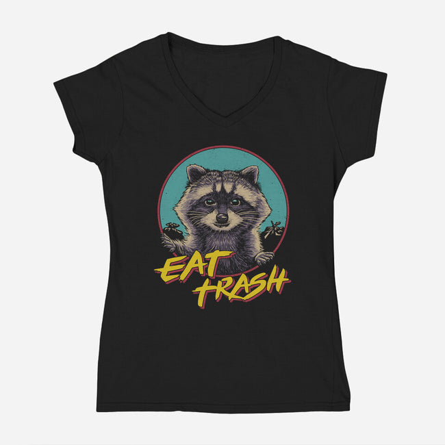 Eat Trash-womens v-neck tee-vp021