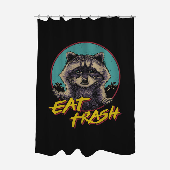 Eat Trash-none polyester shower curtain-vp021