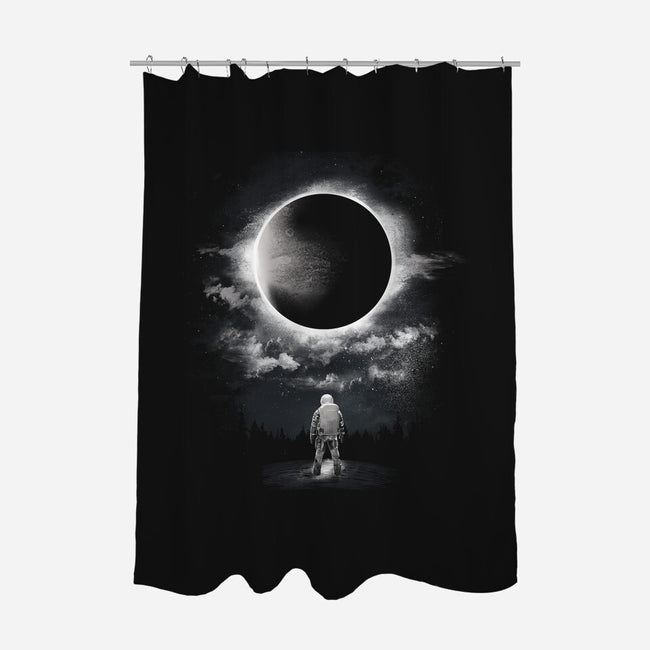 Eclipse-none polyester shower curtain-dandingeroz