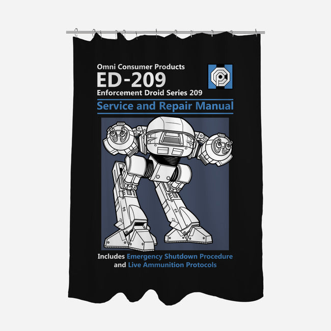 ED-209-none polyester shower curtain-adho1982