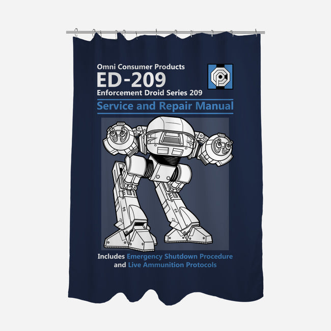 ED-209-none polyester shower curtain-adho1982
