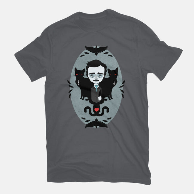 Edgar Allan Poe and Friends-womens basic tee-Murphypop