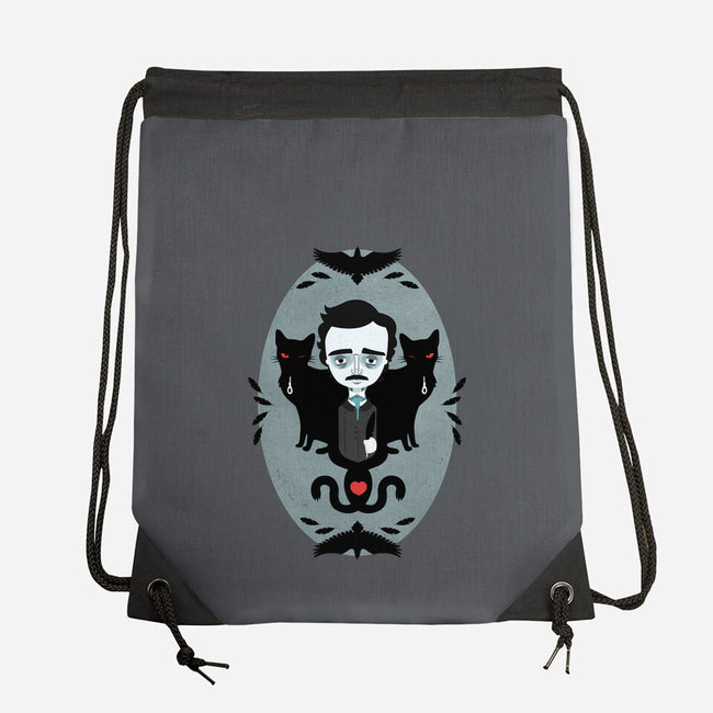 Edgar Allan Poe and Friends-none drawstring bag-Murphypop