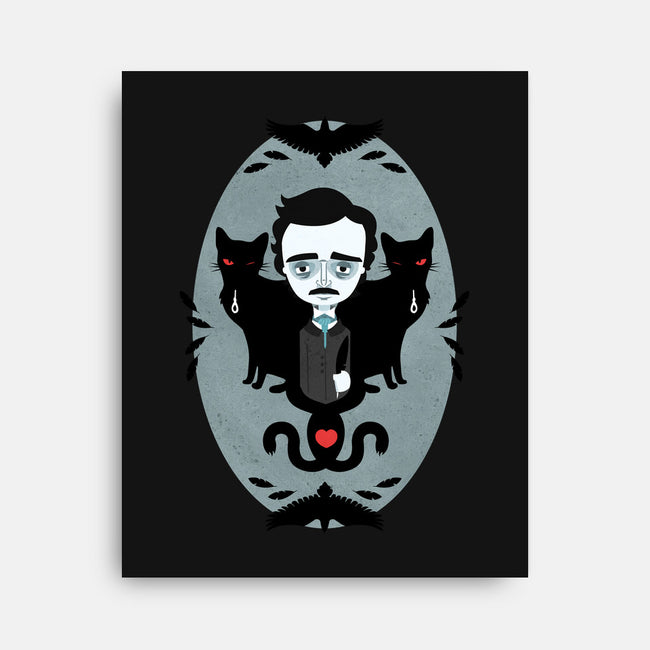 Edgar Allan Poe and Friends-none stretched canvas-Murphypop
