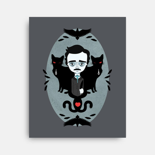 Edgar Allan Poe and Friends-none stretched canvas-Murphypop