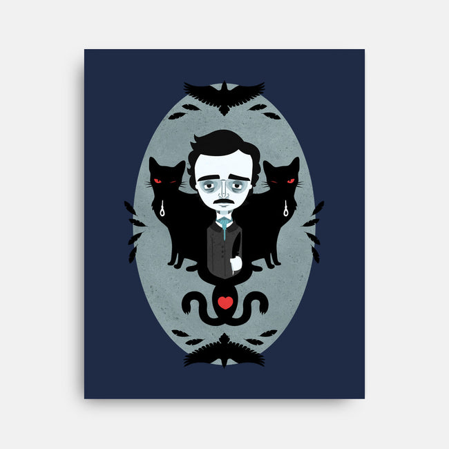 Edgar Allan Poe and Friends-none stretched canvas-Murphypop