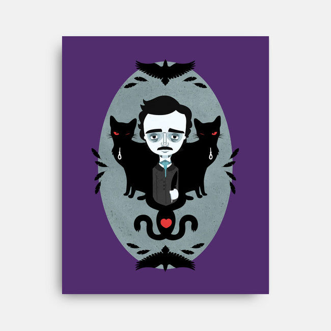 Edgar Allan Poe and Friends-none stretched canvas-Murphypop