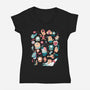 Eediot Box-womens v-neck tee-tanoshiboy